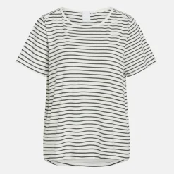 Stribet bambus T-shirt